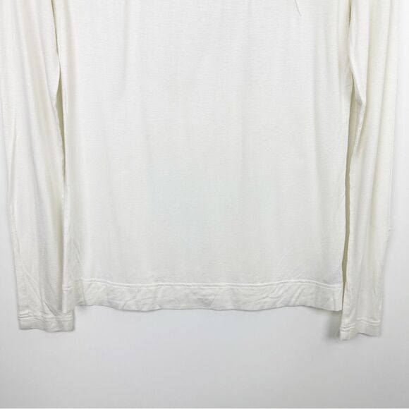 Akris Punto Long-Sleeve Modal Stretch Top Cream Size Medium - Picture 5 of 7
